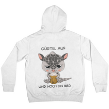 Lade das Bild in den Galerie-Viewer, Gürtel auf - Backprint Hoodie
