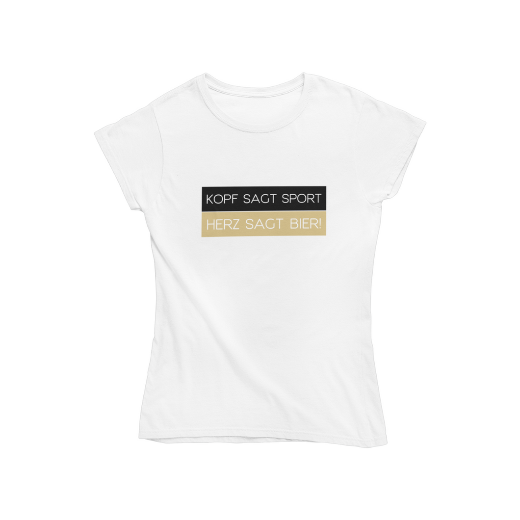 Herz sagt Bier - Bio Shirt Damen