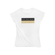 Lade das Bild in den Galerie-Viewer, Herz sagt Vino - Bio Shirt Damen
