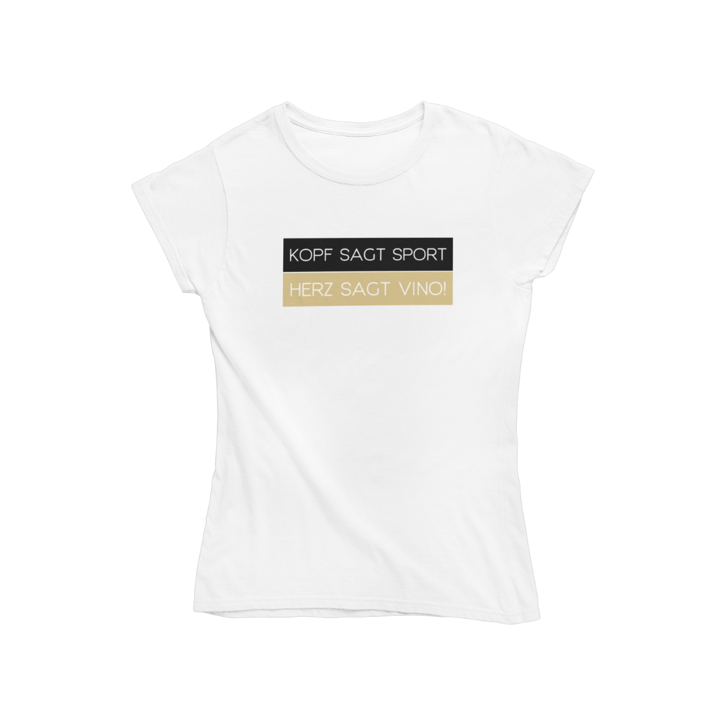 Herz sagt Vino - Bio Shirt Damen